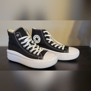 Women 9 Converse Chuck Taylor all star high move black white